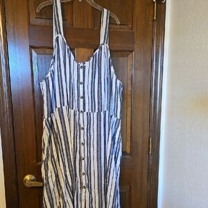 Striped Button-Down Dress